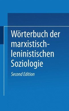 Wörterbuch der Marxistisch-Leninistischen Soziologie - Aßmann, Georg