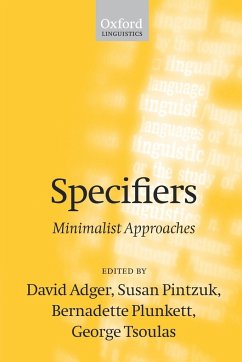 Specifiers - Adger, David / Pintzuk, Susan / Plunkett, Bernadette / Tsoulas, George (eds.)