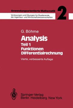 Analysis Teil 1, Funktionen, Differentialrechnung - Böhme, Gert