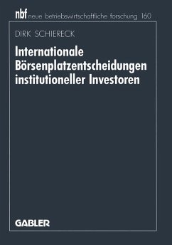 Cover Internationale Börsenplatzentscheidungen institutioneller Investoren