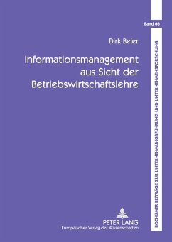 Cover Informationsmanagement aus Sicht der Betriebswirtschaftslehre