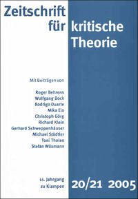 Zeitschrift für kritische Theorie / Zeitschrift für kritische Theorie, Heft 20/21 - Bock, Wolfgang / Schweppenhäuser, Gerhard (Hgg.)
