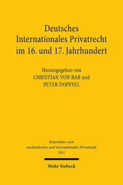 Cover Deutsches Internationales Privatrecht im 16. und 17. Jahrhundert