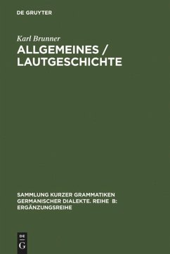 Allgemeines / Lautgeschichte - Brunner, Karl