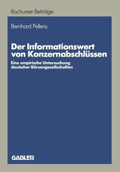 Der Informationswert von Konzernabschlüssen - Pellens, Bernhard