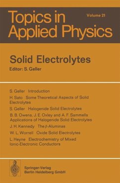 Solid Electrolytes. (=Topics in Applied Physics Vol. 21).