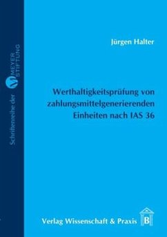 Cover Werthaltigkeitsprüfung von zahlungsmittelgenerierenden Einheiten nach IAS 36.