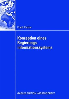 Konzeption eines Regierungsinformationssystems - Finkler, Frank