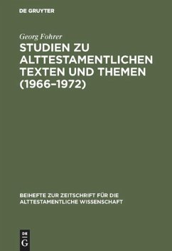 Studien zu alttestamentlichen Texten und Themen (1966¿1972)