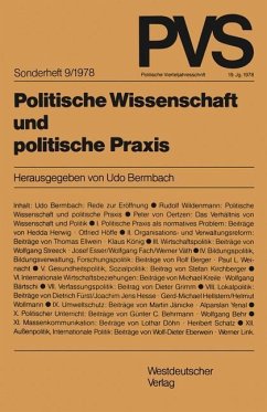 Politische Wissenschaft und politische Praxis - Bermbach, Udo u.a. (Hrsg.)