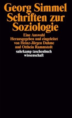 Schriften zur Soziologie - Simmel, Georg