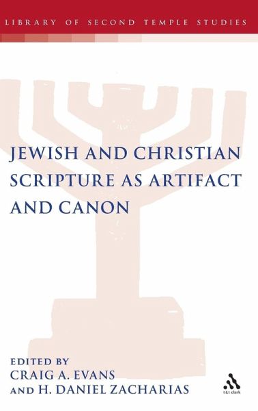Jewish and Christian Scripture as Artifact and Canon Jewish and Christian Scripture as Artifact and Canon