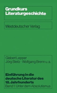 Einführung in die deutsche Literatur des 18. Jahrhunderts - Lepper, Gisbert;Steitz, Jörg;Brenn, Wolfgang u. a.
