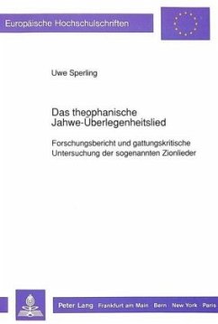 Das theophanische Jahwe-Überlegenheitslied - Sperling, Uwe