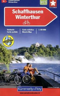 Cover Kümmerly & Frey Karte Schaffhausen, Winterthur, Velokarte
