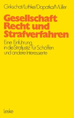 Gesellschaft, Recht und Strafverfahren - Grikschat, Winfried