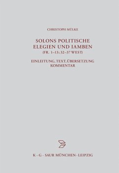 Cover Solons politische Elegien und Iamben (fr. 1-13, 32-37 W.)