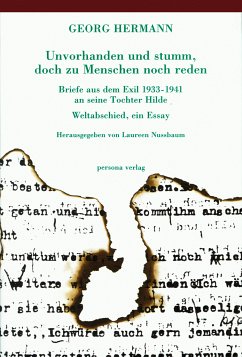 Unvorhanden und stumm, doch zu Menschen noch reden - Hermann, Georg