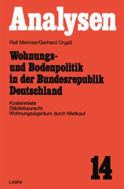 Wohnungs- und Bodenpolitik in der Bundesrepublik Deutschland - Mairose, Ralf