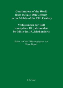 National Constitutions, Constitutions of the German States (Anhalt-Bernburg - Baden). Nationale Verfassungen, Verfassungen der deutschen Staaten (Anhalt-Bernburg - Baden) / Constitutions of the World from the late 18th Century to the Middle of the 19th Century. Europe.. German Constitutional Vol. 3. Part I