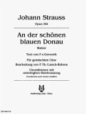 An der schönen blauen Donau, gemischter Chor (SATB) und Klavier, Klavierpartitur