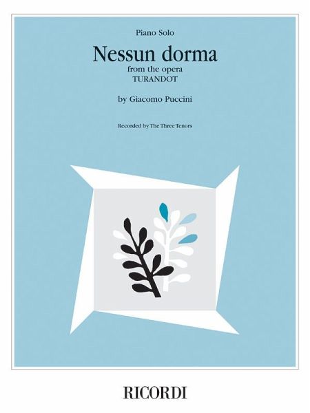 Giacomo Puccini, Nessunm Dorma Klavier Buch Giacomo Puccini, Nessunm Dorma Klavier Buch