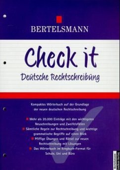 Deutsche Rechtschreibung, neue Rechtschreibung / Bertelsmann Check it