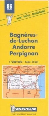 Michelin Karte Bagneres-de-Luchon, Andorre, Perpignan