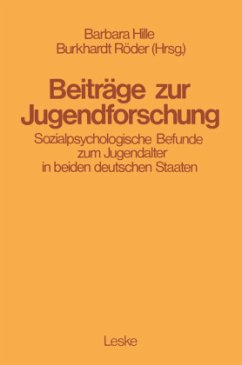 Beiträge zur Jugendforschung - Hille, Barbara;Roeder, Burkhard