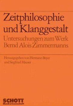 Zeitphilosophie und Klanggestalt