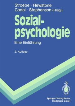 Sozialpsychologie - Stroebe, Wolfgang; Hewstone, Miles; Codol, Jean P.; Stephenson, Geoffrey M.