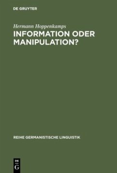 Information oder Manipulation? - Hoppenkamps, Hermann