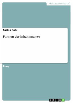 Formen der Inhaltsanalyse - Pohl, Saskia
