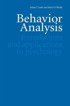 Behavior Analysis - Leslie, Julian; O'Reilly, Mark F; Leslie, Julian C