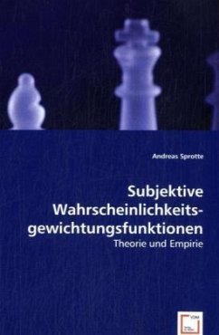 Cover Subjektive Wahrscheinlichkeitsgewichtungsfunktionen