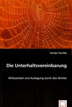 Die Unterhaltsvereinbarung - Tutschka, Geertje