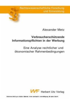 Cover Verbraucherschützende Informationspflichten in der Werbung