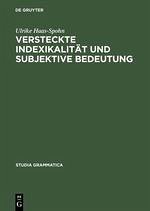 Versteckte Indexikalität und subjektive Bedeutung - Haas-Spohn, Ulrike