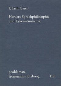 Herders Sprachphilosophie und Erkenntniskritik