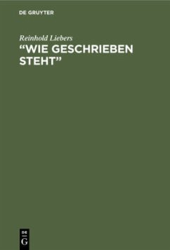 ¿Wie geschrieben steht¿ - Liebers, Reinhold