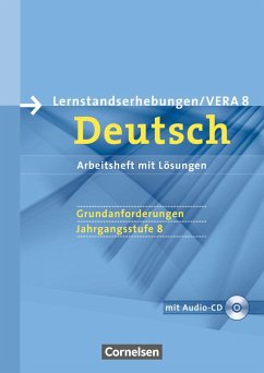 Vorbereitungsmaterialien für VERA - Deutsch. 8. Schuljahr. Grundanforderungen A. Arbeitsheft mit Lösungen und Hör-CD - Patzelt, Birgit