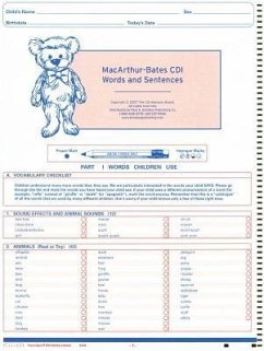 Macarthur-Bates Communicative Development Inventories (CDI) Words and Sentences, Ncs Scannable, English - Fenson, Larry; Marchman, Virginia; Thal, Donna; Dale, Philip; Reznick, J.; Bates, Elizabeth