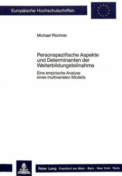 Cover Personspezifische Aspekte und Determinanten der Weiterbildungsteilnahme