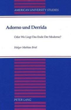 Adorno und Derrida - Briel, Holger Matthias
