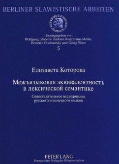 Cover Zwischensprachliche Äquivalenz in der lexikalischen Semantik