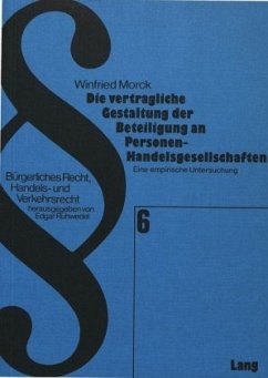 Cover Die vertragliche Gestaltung der Beteiligung an Personen-Handelsgesellschaften