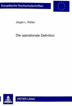Die operationale Definition - Rössler, Jürgen