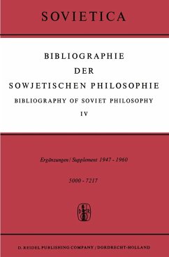 Bibliographie Der Sowjetischen Philosophie / Bibliography of Soviet Philosophy - Bochenski, J.M. / Blakeley, J.E. (Hgg.)