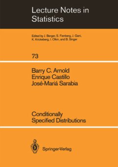 Conditionally Specified Distributions - Arnold, Barry C.; Castillo, Enrique; Sarabia, Jose-Maria