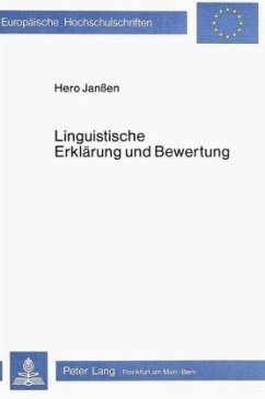 Linguistische Erklärung und Bewertung - Janssen, Hero